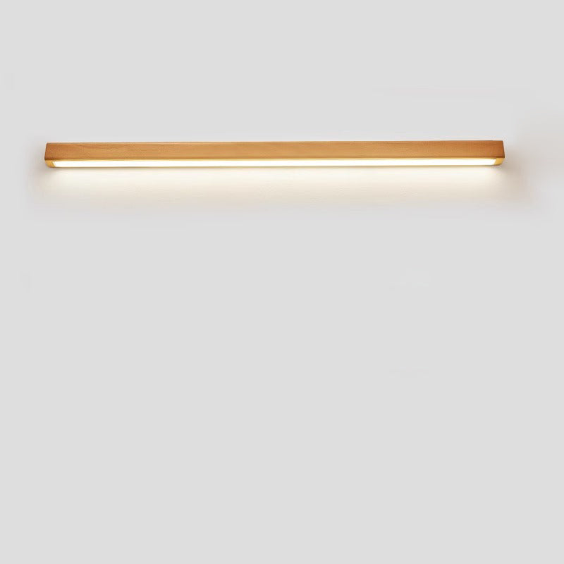 Houten wandlamp LED 60-180 cm bruin rechthoekig modern design sfeerverlichtingen wandverlichting interieur | Sulvida
