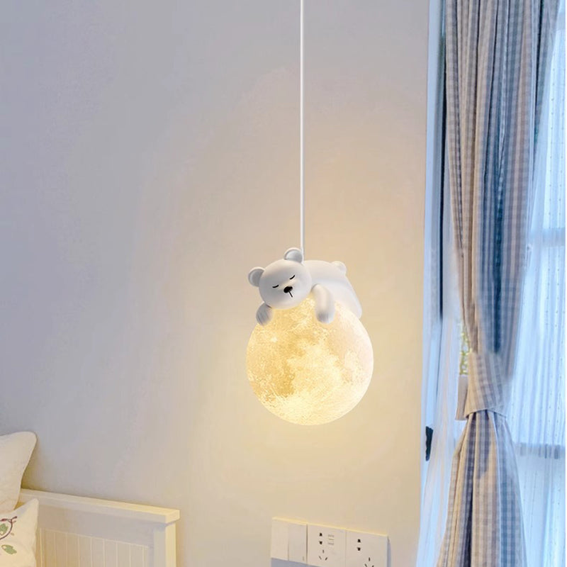 Kinderkamer Hanglamp Cartoon Figuur Design Wit G9 Fitting PE Kap Modern Scandinavisch Sfeerverlichting | Sulvida