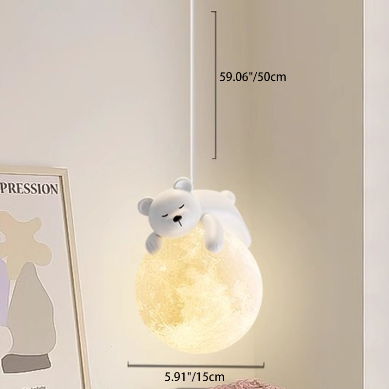 Kinderkamer Hanglamp Cartoon Figuur Design Wit G9 Fitting PE Kap Modern Scandinavisch Sfeerverlichting | Sulvida