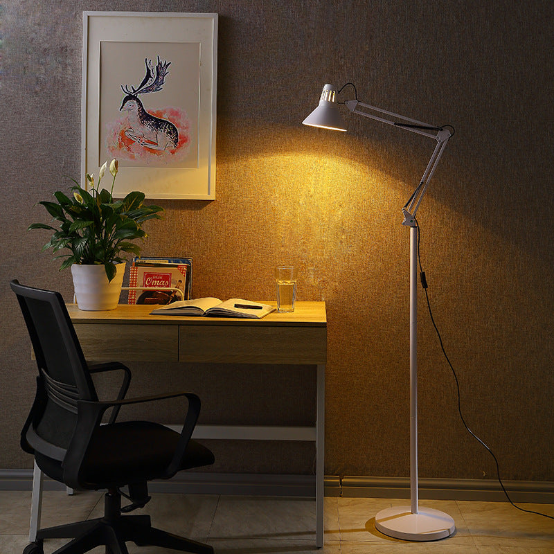 IJzeren vloerlamp draaibaar rond E26 fitting zwart wit rood geel Scandinavische stijl moderne binnenlamp | Sulvida