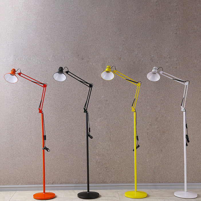 IJzeren vloerlamp draaibaar rond E26 fitting zwart wit rood geel Scandinavische stijl moderne binnenlamp | Sulvida