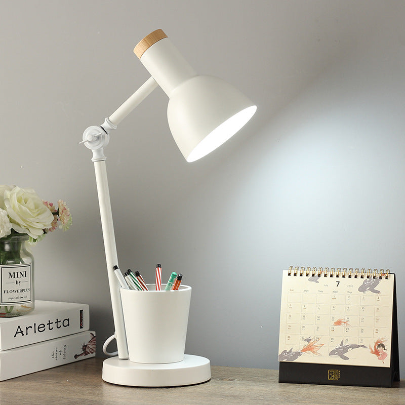 Scandinavische Tafellamp IJzer & Massief Hout Modern Design E26 Geel Groen Roze Wit Zwart Bureau Nachtlampje Woonkamer | Sulvida