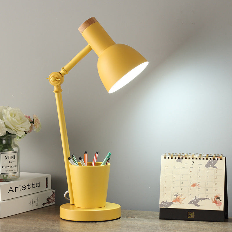 Scandinavische Tafellamp IJzer & Massief Hout Modern Design E26 Geel Groen Roze Wit Zwart Bureau Nachtlampje Woonkamer | Sulvida
