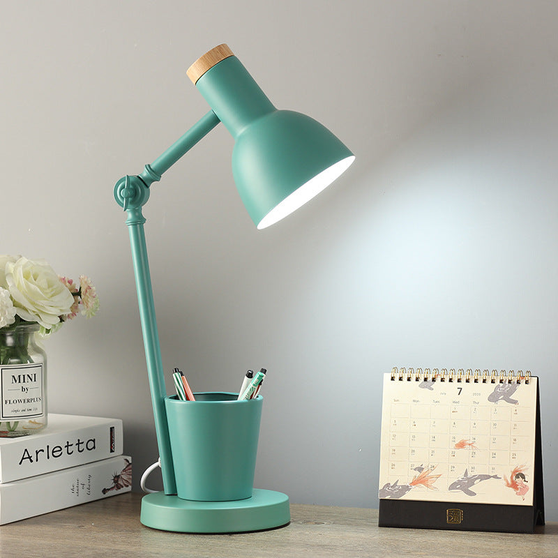 Scandinavische Tafellamp IJzer & Massief Hout Modern Design E26 Geel Groen Roze Wit Zwart Bureau Nachtlampje Woonkamer | Sulvida
