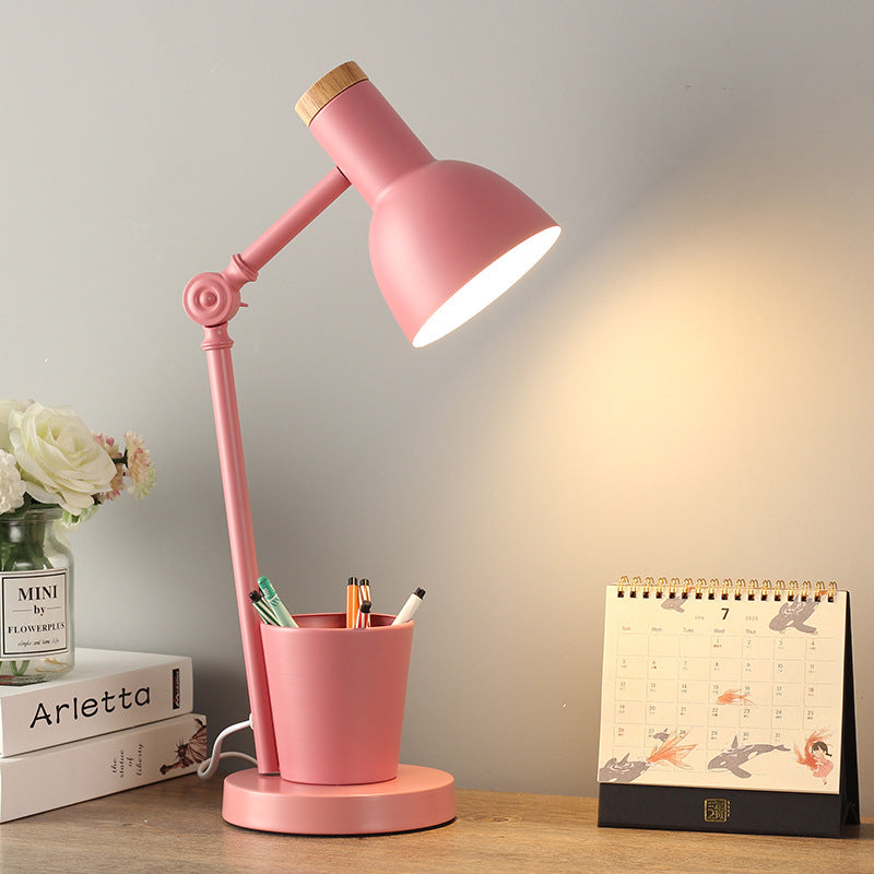 Scandinavische Tafellamp IJzer & Massief Hout Modern Design E26 Geel Groen Roze Wit Zwart Bureau Nachtlampje Woonkamer | Sulvida