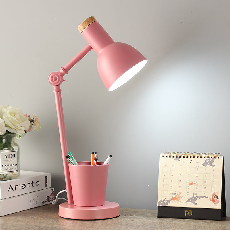 Scandinavische Tafellamp IJzer & Massief Hout Modern Design E26 Geel Groen Roze Wit Zwart Bureau Nachtlampje Woonkamer | Sulvida