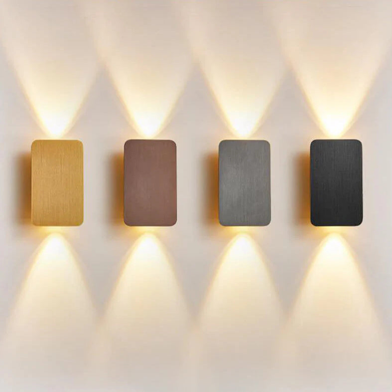 Minimalistische Wandlamp Aluminium 2-Lichts LED Rechthoekig Vlak Paneel Scandinavisch Interieur Gang Slaapkamer | Sulvida