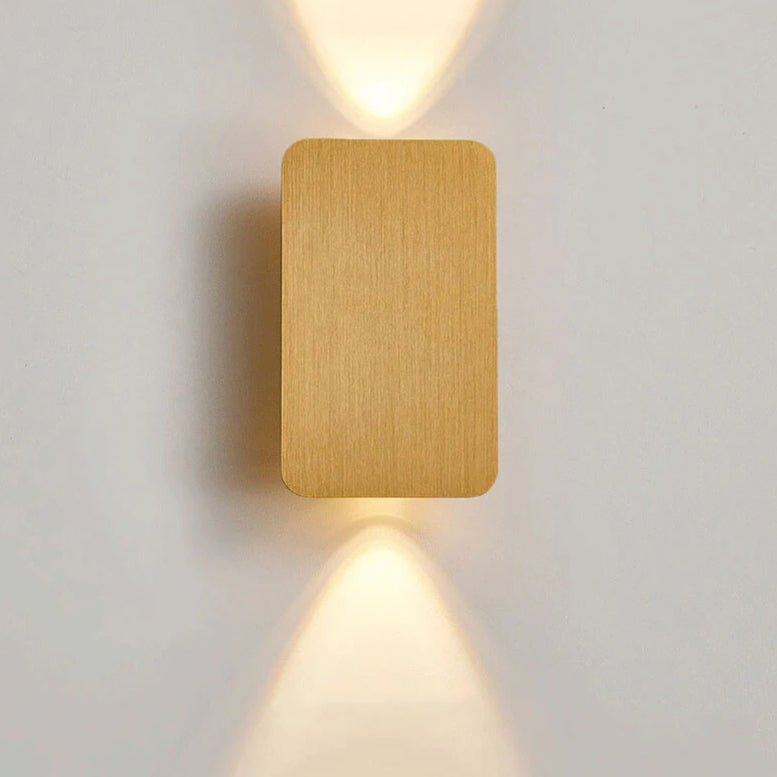 Minimalistische Wandlamp Aluminium 2-Lichts LED Rechthoekig Vlak Paneel Scandinavisch Interieur Gang Slaapkamer | Sulvida