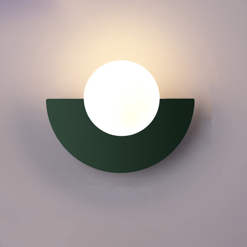Glazen Wandlamp Halve Bol IJzer Glas E14 Fitting 1 Lichtpunt Modern Design Slaapkamer Woonkamer Verlichting | Sulvida