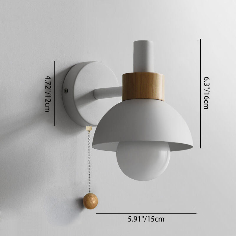 Wandlamp bol metaal glas gekleurde bol scandinavische stijl modern design woonkamer slaapkamer hal entree | Sulvida