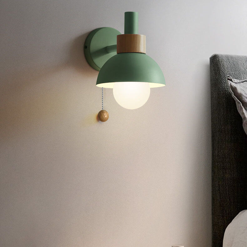 Wandlamp bol metaal glas gekleurde bol scandinavische stijl modern design woonkamer slaapkamer hal entree | Sulvida