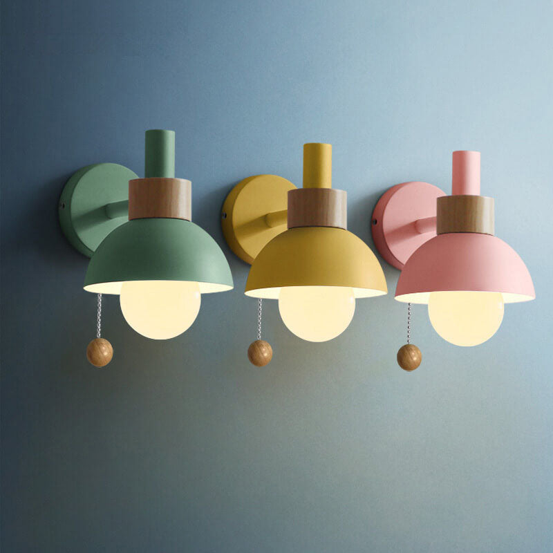 Wandlamp bol metaal glas gekleurde bol scandinavische stijl modern design woonkamer slaapkamer hal entree | Sulvida