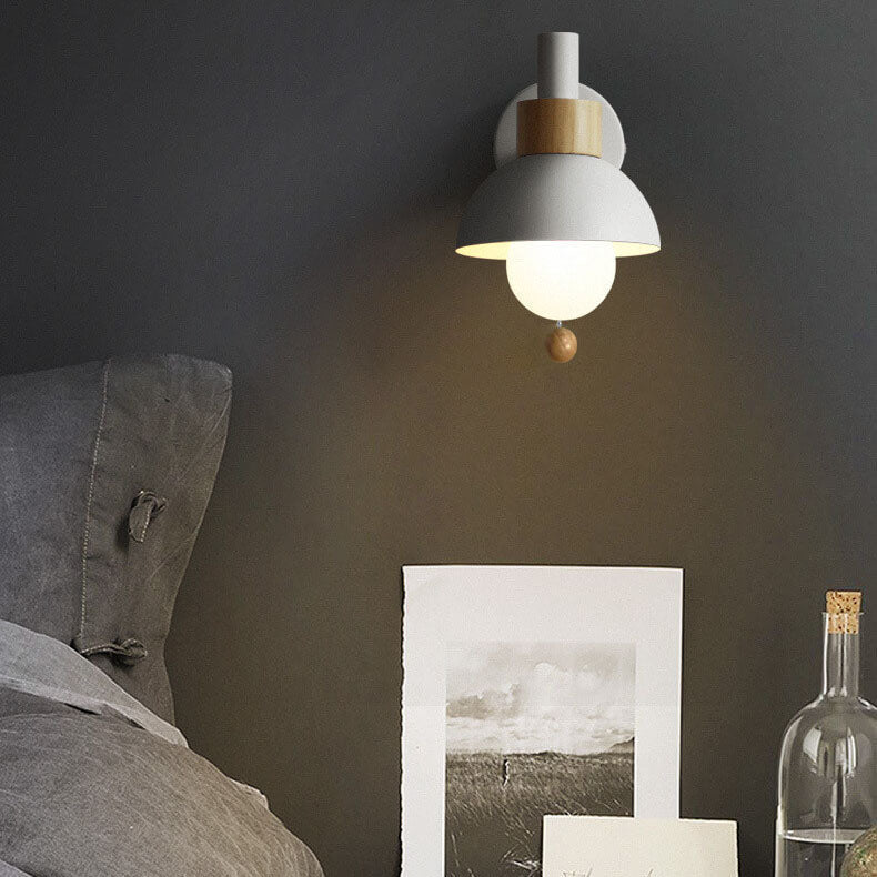 Wandlamp bol metaal glas gekleurde bol scandinavische stijl modern design woonkamer slaapkamer hal entree | Sulvida