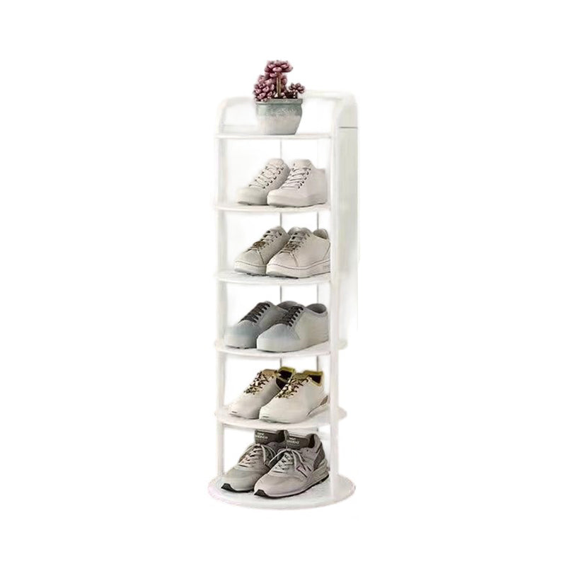 Schoenenrek Metaal Zwart Wit Goud 5 6 7 8 Lagen Hal Gang Opbergen Compact Minimalistisch Rond Design Schoenen | Sulvida