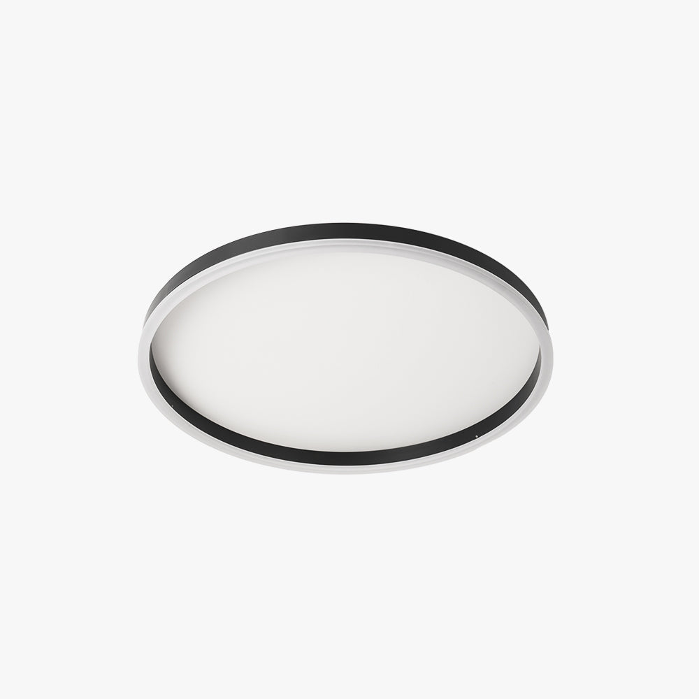 Ronde LED Plafondlamp Zwart Metaal Modern Design Woonkamer Slaapkamer Dimbaar Ring Sfeerlicht Plafondverlichting | Sulvida