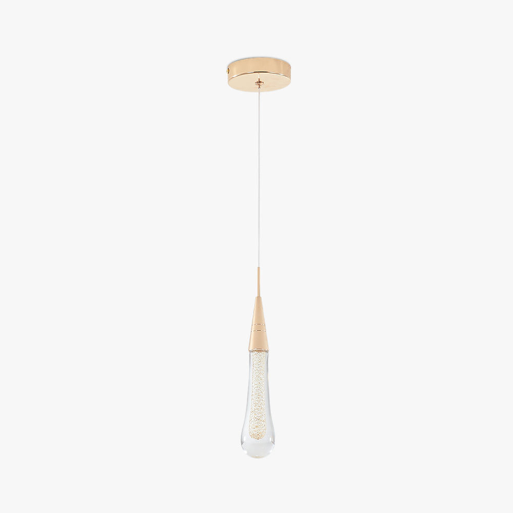 Hanglamp Goudkleurig Kristal Met Druppelvorm Modern Design Voor Woonkamer Eetkamer LED Verlichting Luxe | Sulvida
