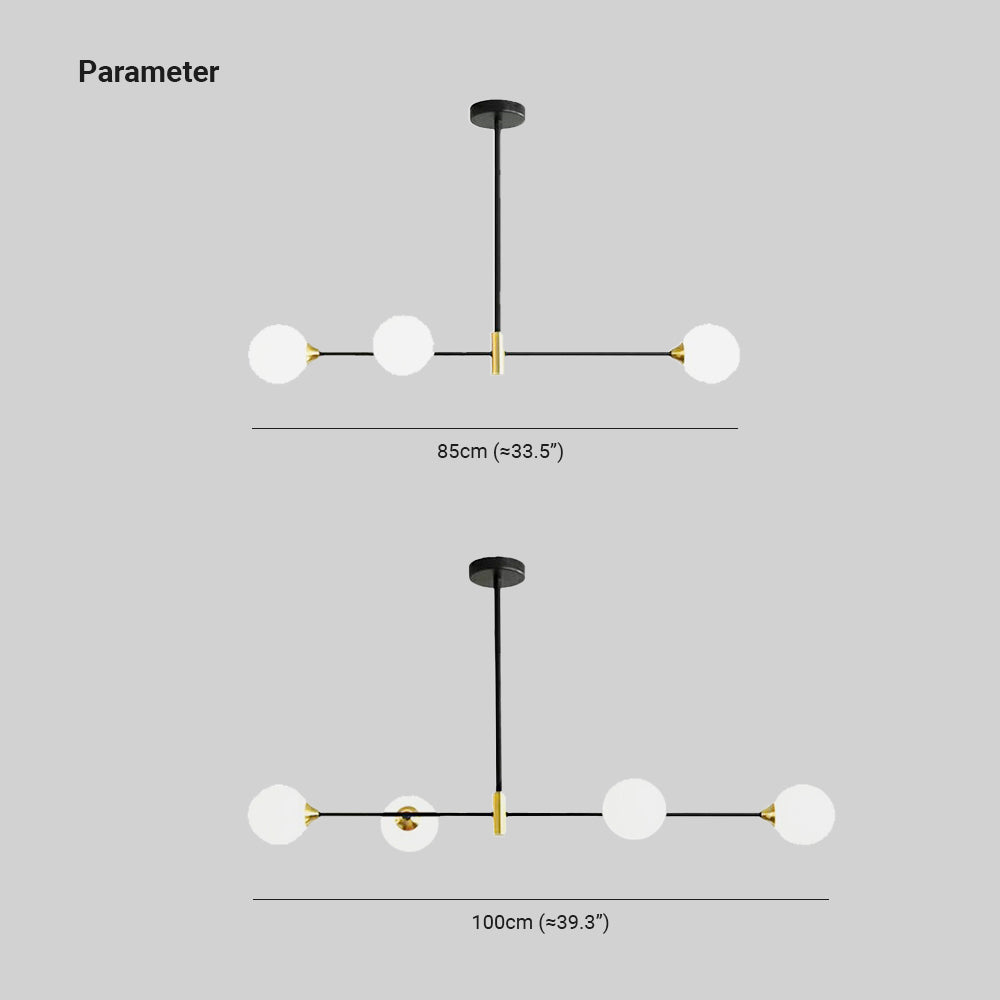 Hanglamp Metaal Glas Zwart Bubbeldesign Eetkamer Woonkamer Slaapkamer Lineair Scandinavisch Nordic Stijl | Sulvida