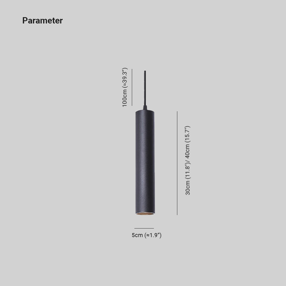Hanglamp Cilindrisch Zwart Metaal LED Woonkamer Eetkamer Modern Industrieel Design Verstelbaar Pendellamp | Sulvida