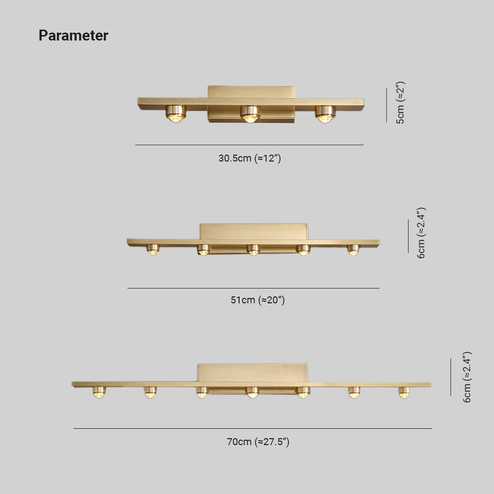 Wandlamp Golvend Glas 3 tot 7 Lichtpunten Warm Licht Messing Metaal Acryl Woonkamer Slaapkamer Eetkamer | Sulvida