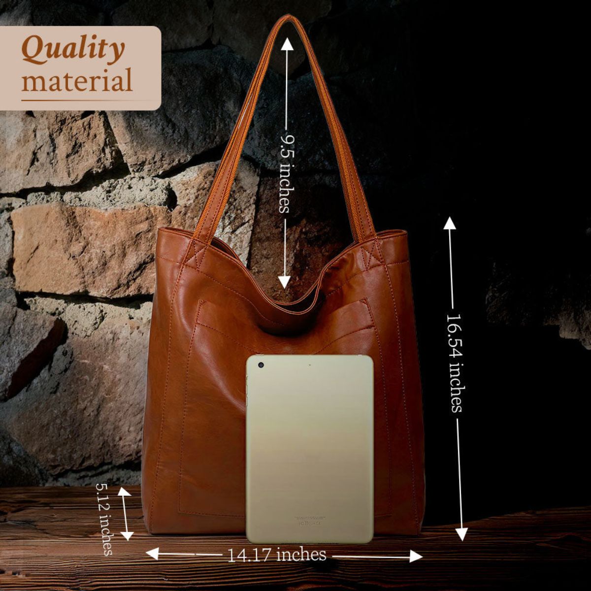 Leren Handtas Dames Klassiek Elegant Schoudertas Bruin Donkerbruin Zwart Dagelijks Gebruik Compact Tijdloos | Sulvida