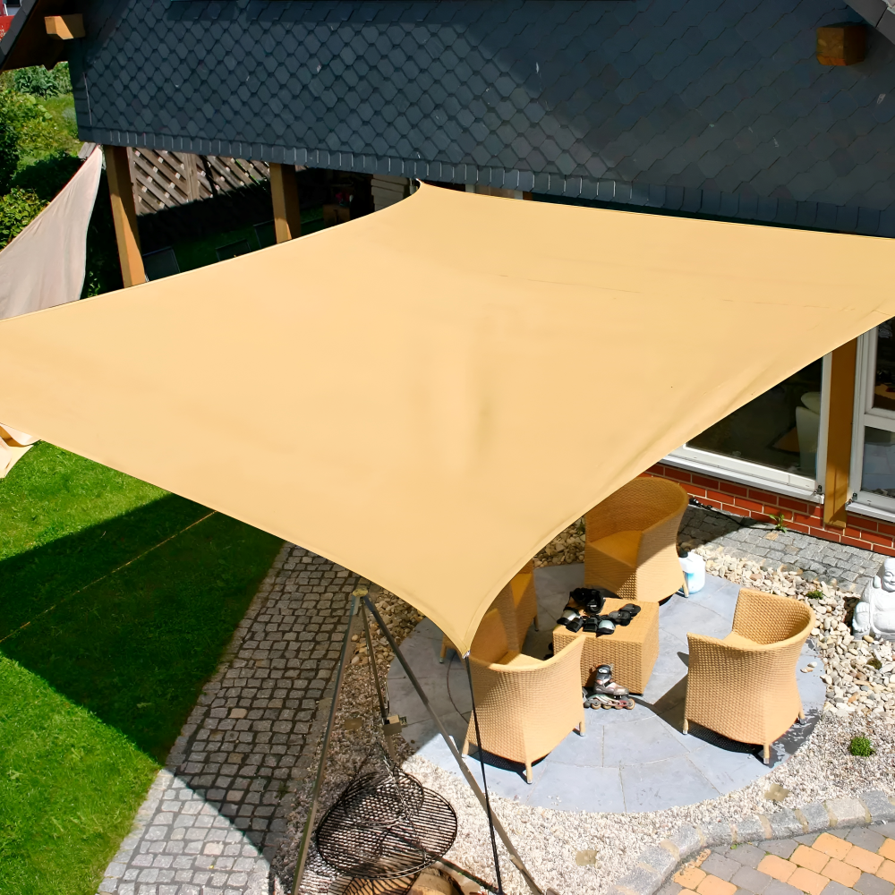 Waterdicht Schaduwdoek Rechthoekig met UV-Bescherming voor Terras Tuin Balkon Zwembad – Ademend Polyester Zonwering Zonnescherm | Sulvida