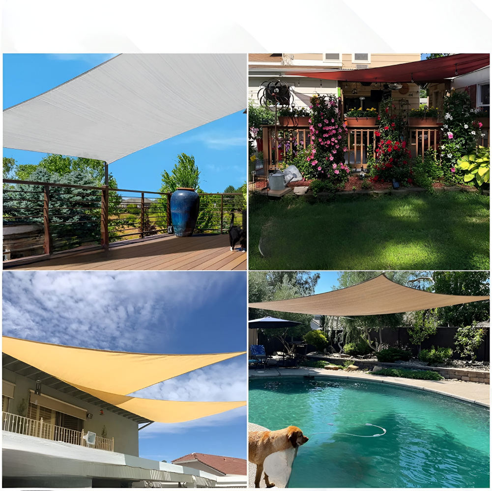 Waterdicht Schaduwdoek Rechthoekig met UV-Bescherming voor Terras Tuin Balkon Zwembad – Ademend Polyester Zonwering Zonnescherm | Sulvida