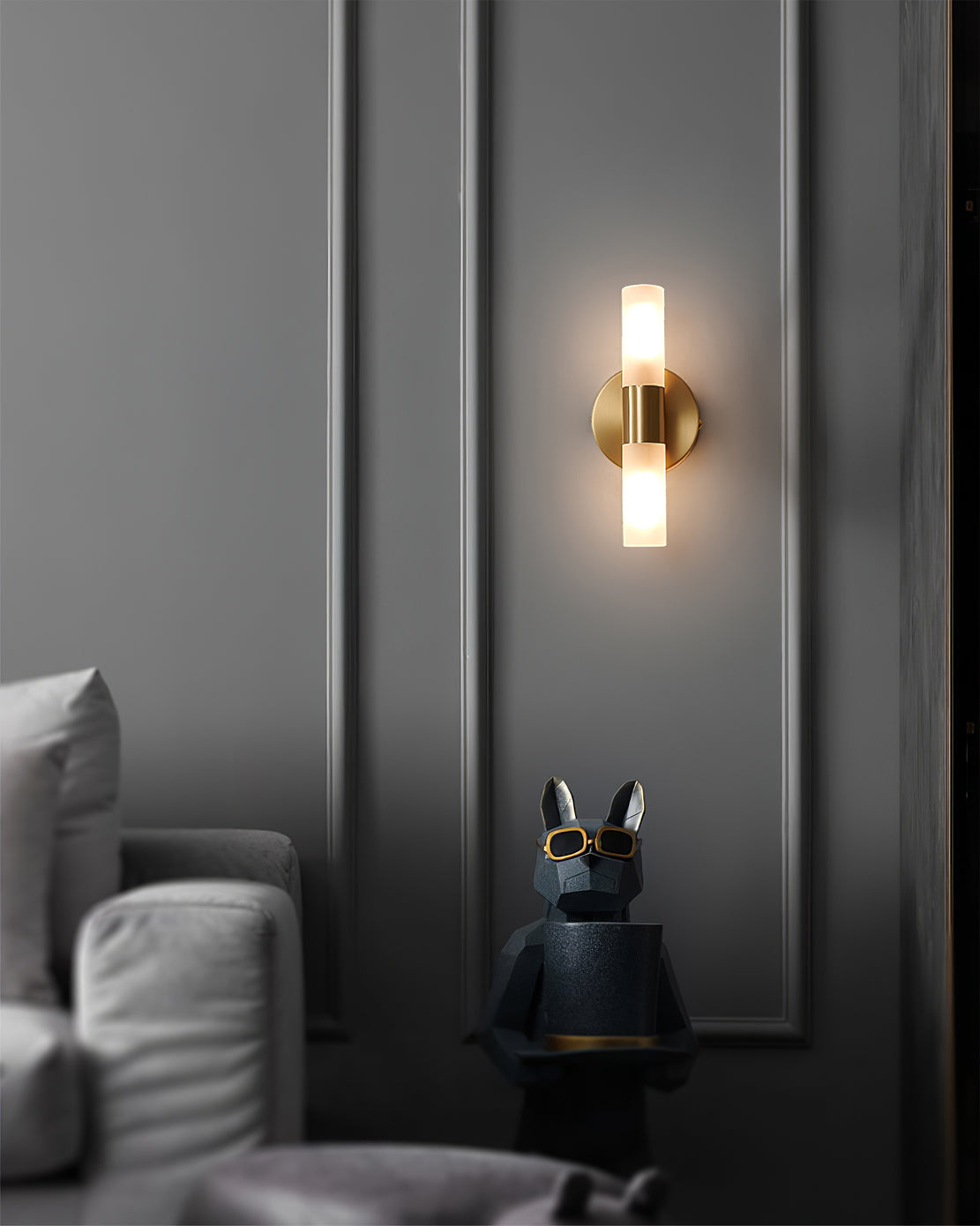Wandlamp Acrylglas met G9 Fitting Koper Zwart Wit voor Woonkamer Hal Slaapkamer Modern Design Interieur IP20 | Sulvida