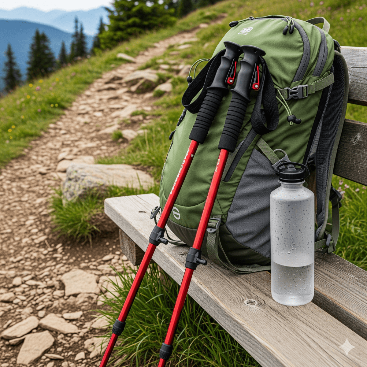 Verstelbare Opvouwbare Antislip Wandelstokken met Ergonomische Handgreep voor Outdoor Trekking en Hiking | Sulvida