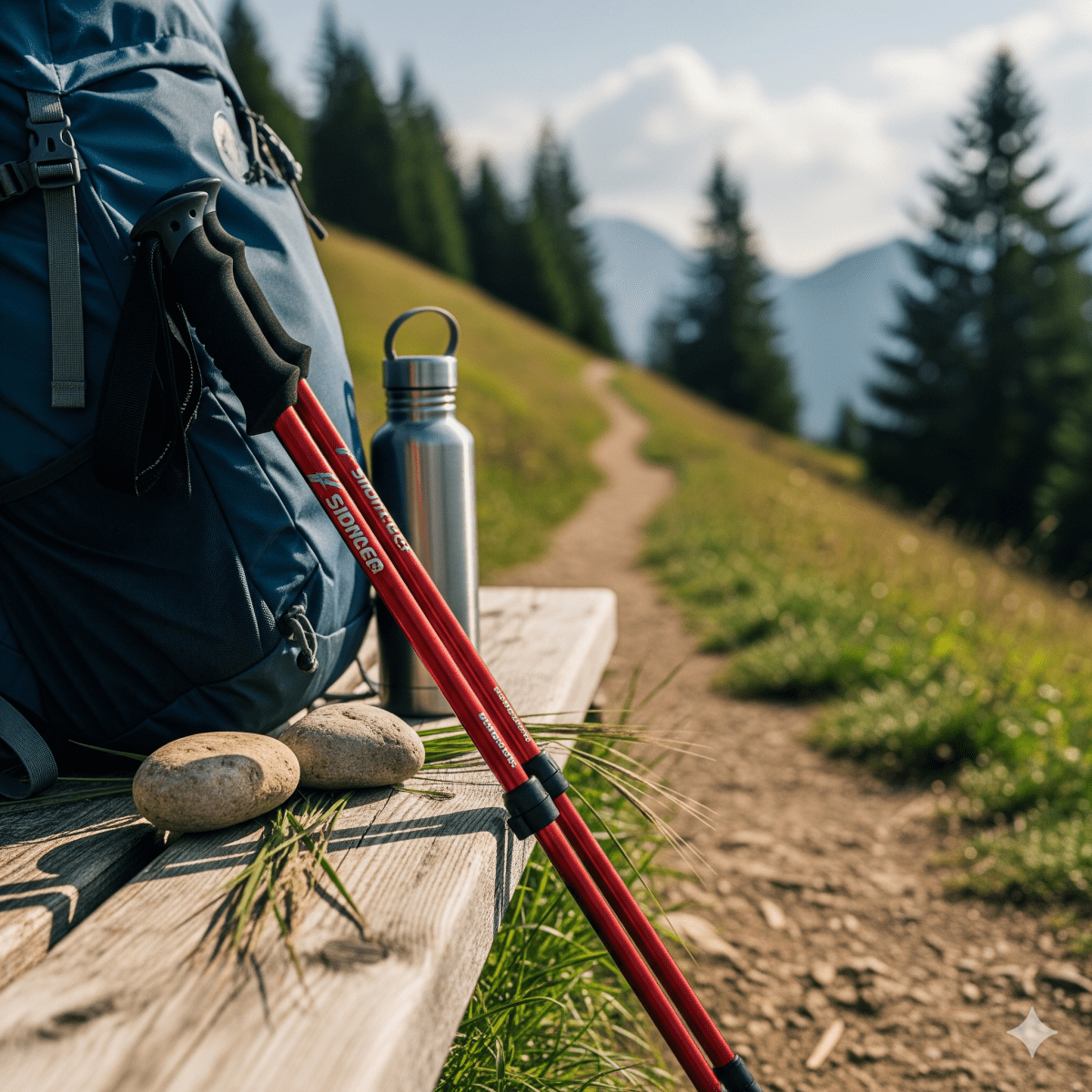Verstelbare Opvouwbare Antislip Wandelstokken met Ergonomische Handgreep voor Outdoor Trekking en Hiking | Sulvida