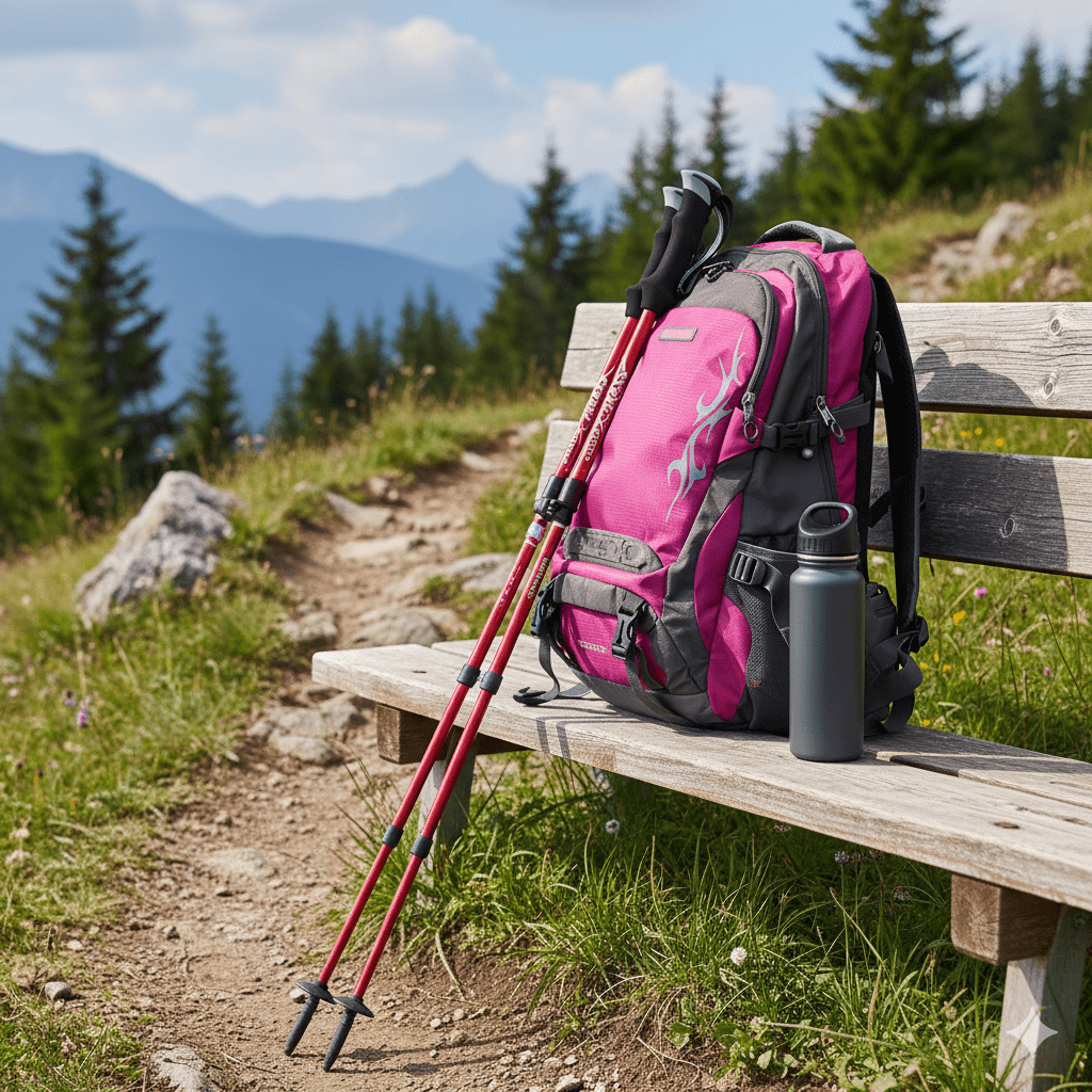 Verstelbare Opvouwbare Antislip Wandelstokken met Ergonomische Handgreep voor Outdoor Trekking en Hiking | Sulvida