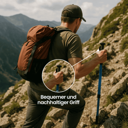 Verstelbare Opvouwbare Antislip Wandelstokken met Ergonomische Handgreep voor Outdoor Trekking en Hiking | Sulvida
