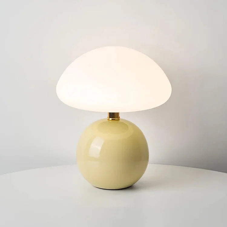 Keramische Tafellamp Paddenstoel Vorm Glazuur Sfeerlicht USB Oplaadbaar Moderne Sfeerverlichting Decoratief | Sulvida
