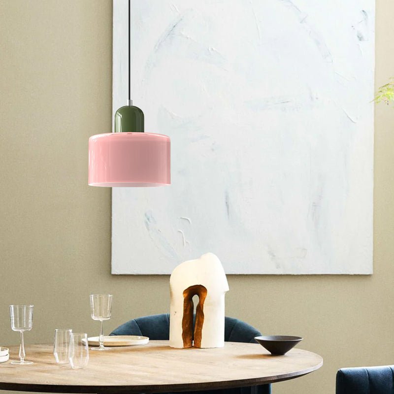 Glazen Hanglamp Bauhaus Design Goudkleurig Metaal E27 Fitting Eetkamer Woonkamer Verstelbaar Moderne Verlichting | Sulvida