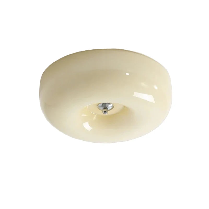 Glazen Plafondlamp Bauhaus Design Rond Ivoorwit LED Verlichting Slaapkamer Keuken Woonkamer Eetkamer Hal | Sulvida