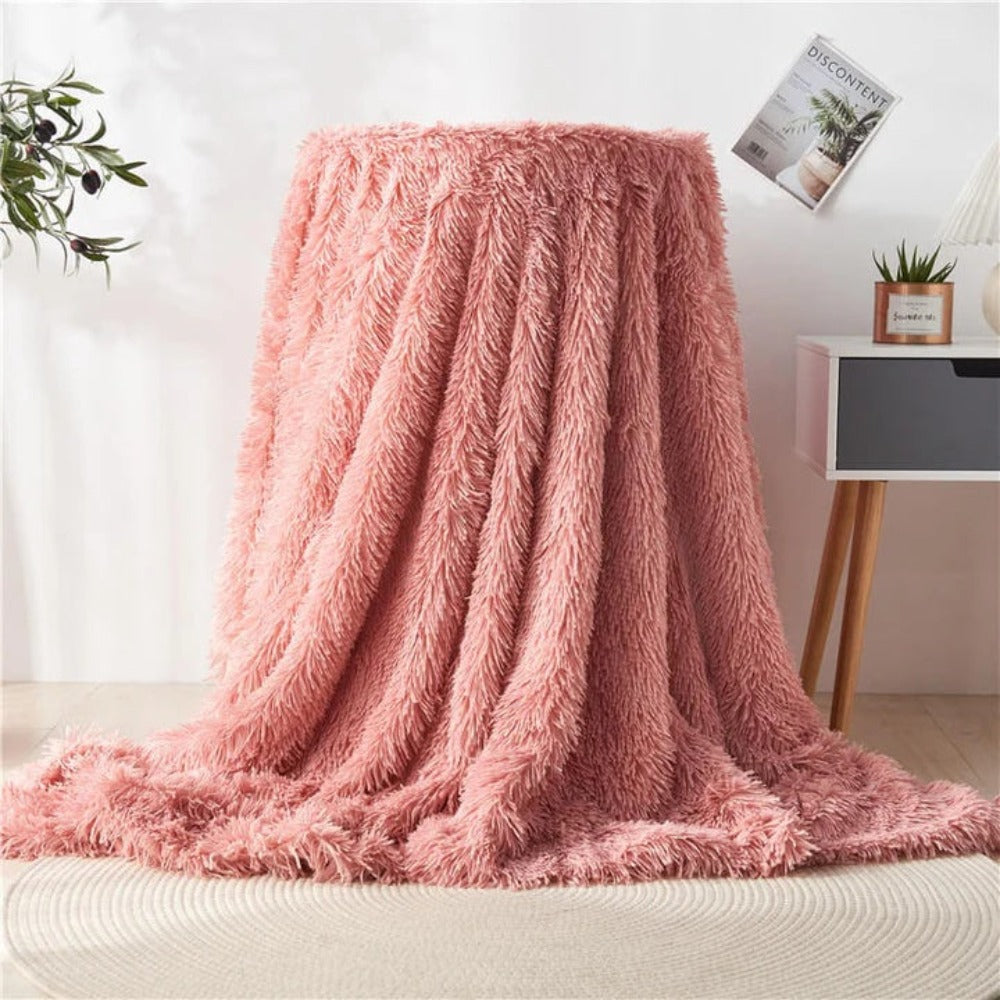 Imitatiebont Plaid Dubbelzijdig Luxe Fleece Deken Bank Bed Decoratief Zacht Wollig Warm Herfst Winter Woonkamer | Sulvida