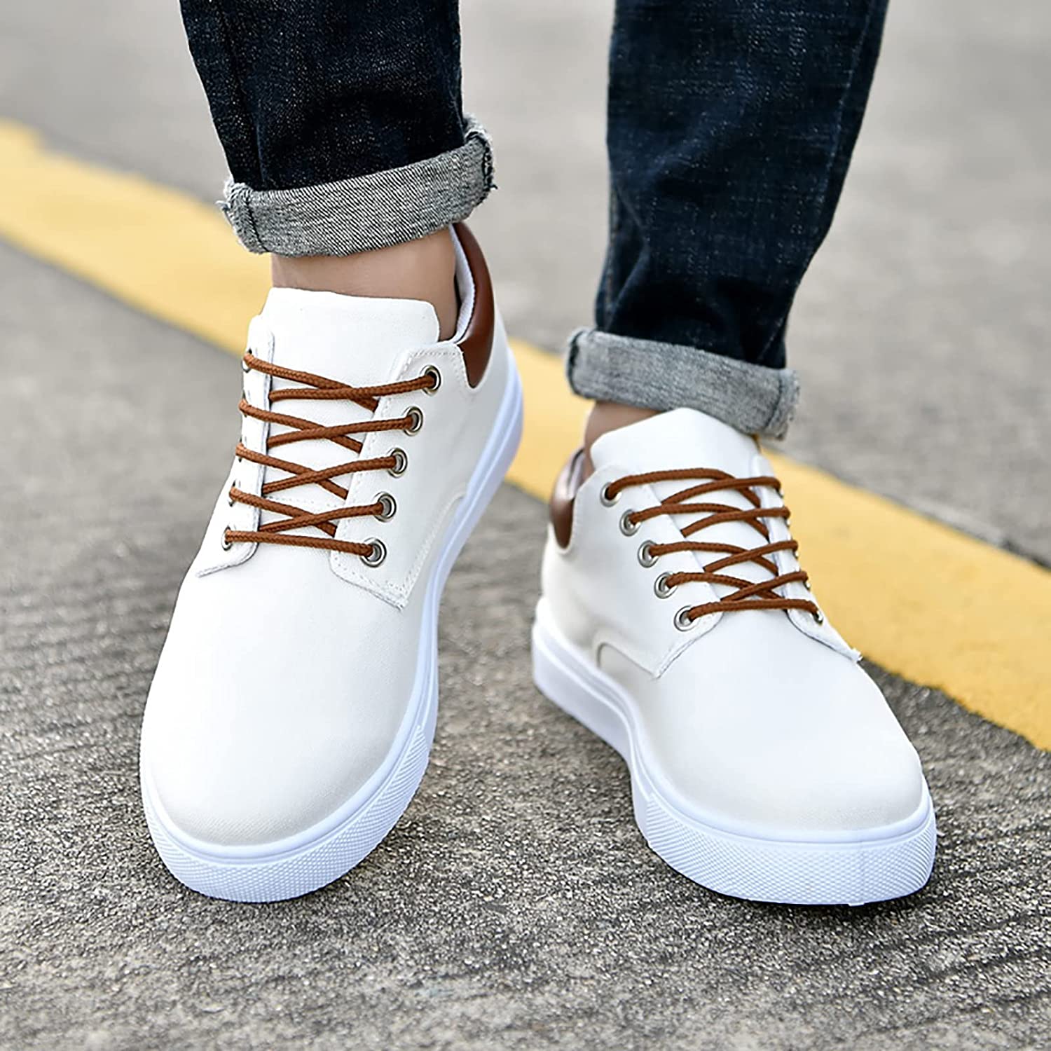 Canvas Herensneakers met Witte Zool – Stoere Sneaker voor Dames en Heren – Sportieve Platte Schoenen Maat 39-47 | Sulvida