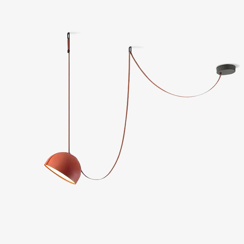 Hanglamp met Verstelbare Canvas Banden Zwart Oranje LED Geïntegreerd 360° Lichtverspreiding Modern Design | Sulvida