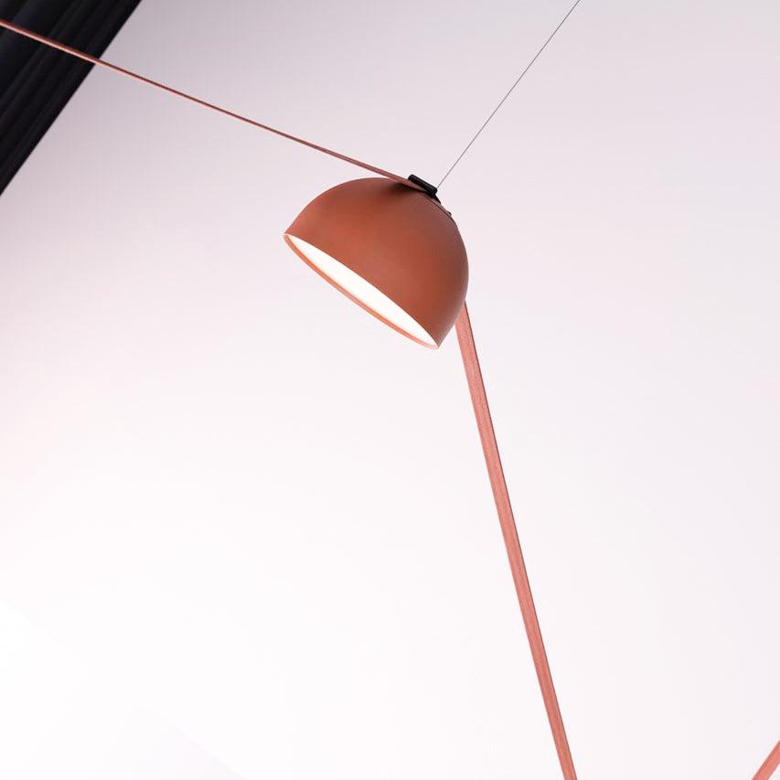 Hanglamp met Verstelbare Canvas Banden Zwart Oranje LED Geïntegreerd 360° Lichtverspreiding Modern Design | Sulvida