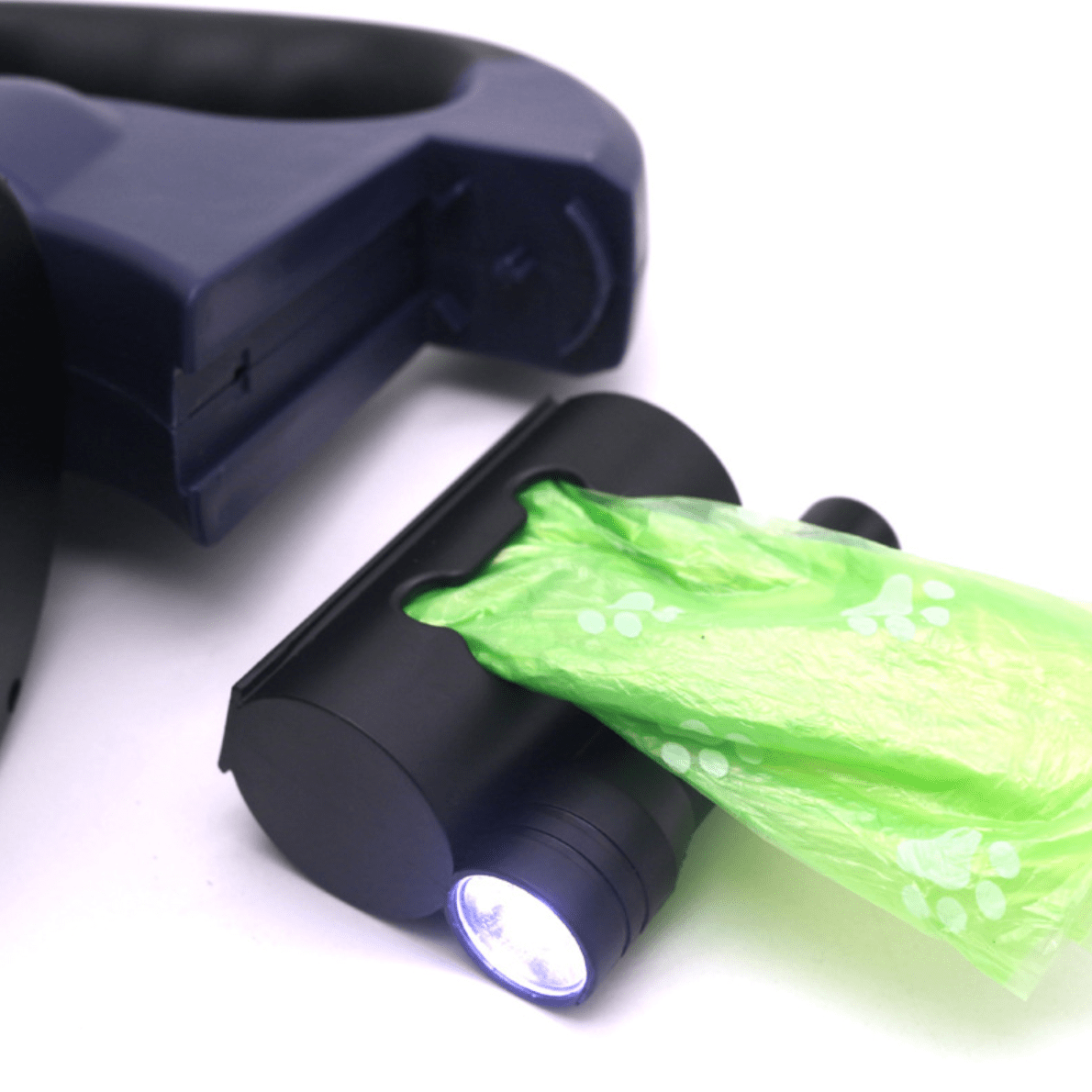 Intrekbare Dubbele Hondenriem met Zaklamp en 360° Draaifunctie voor Twee Honden tot 40 kg per Hond - Ontwarringsmechanisme Reflecterende Strips Eenhandige Bediening Veilige Avondwandeling | Sulvida