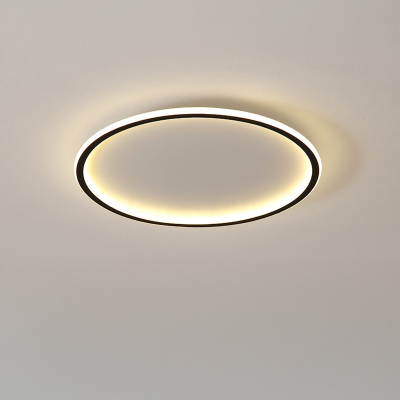 LED-plafondlamp rond modern design Nordic stijl zwart wit dimbaar voor woonkamer slaapkamer hal keuken | Sulvida
