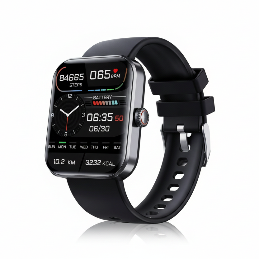 Smartwatch met Glucosetracker, Hartslagmeter & Slaapanalyse – Non-invasief Gezondheidshorloge voor Dagelijks Gebruik | Sulvida
