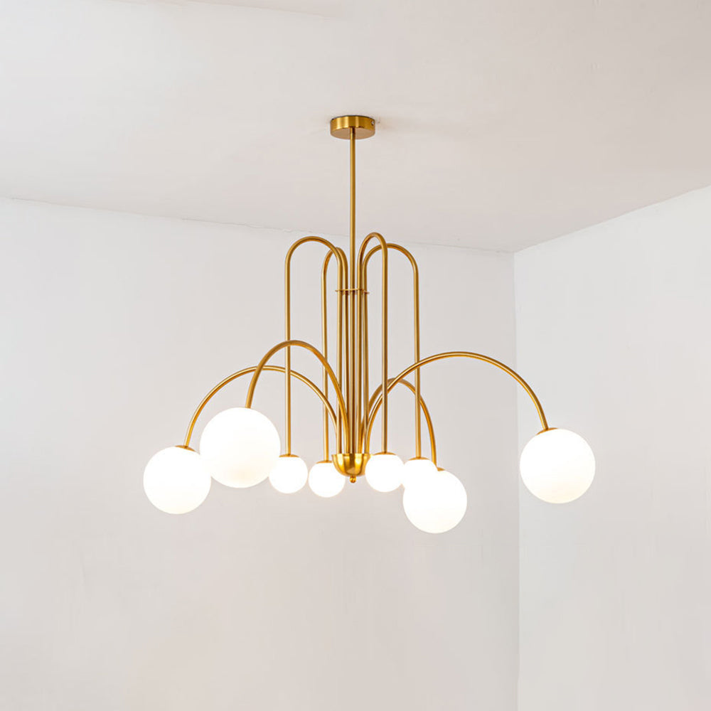 Hanglamp Vintage Metaal Glas Woonkamer Slaapkamer Instelbare Hoogte 6 8 12 Lichtbronnen Warm G9 Fitting | Sulvida