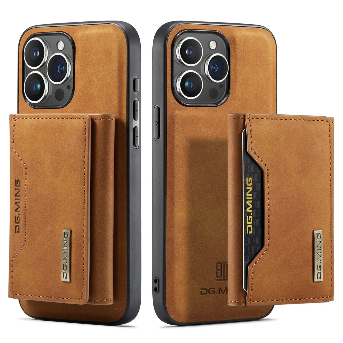 iPhone-Hülle aus Leder mit abnehmbarem magnetischem Portemonnaie, 2-in-1, multifunktional, Kartenhalter, Ständer, luxuriös | Sulvida