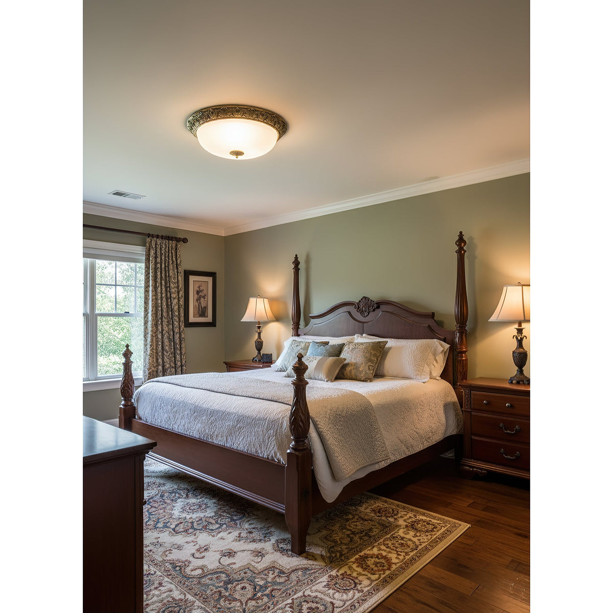 Ronde plafondlamp met glazen kap metalen armatuur LED verlichtingselement 30 40 50cm interieurverlichting | Sulvida