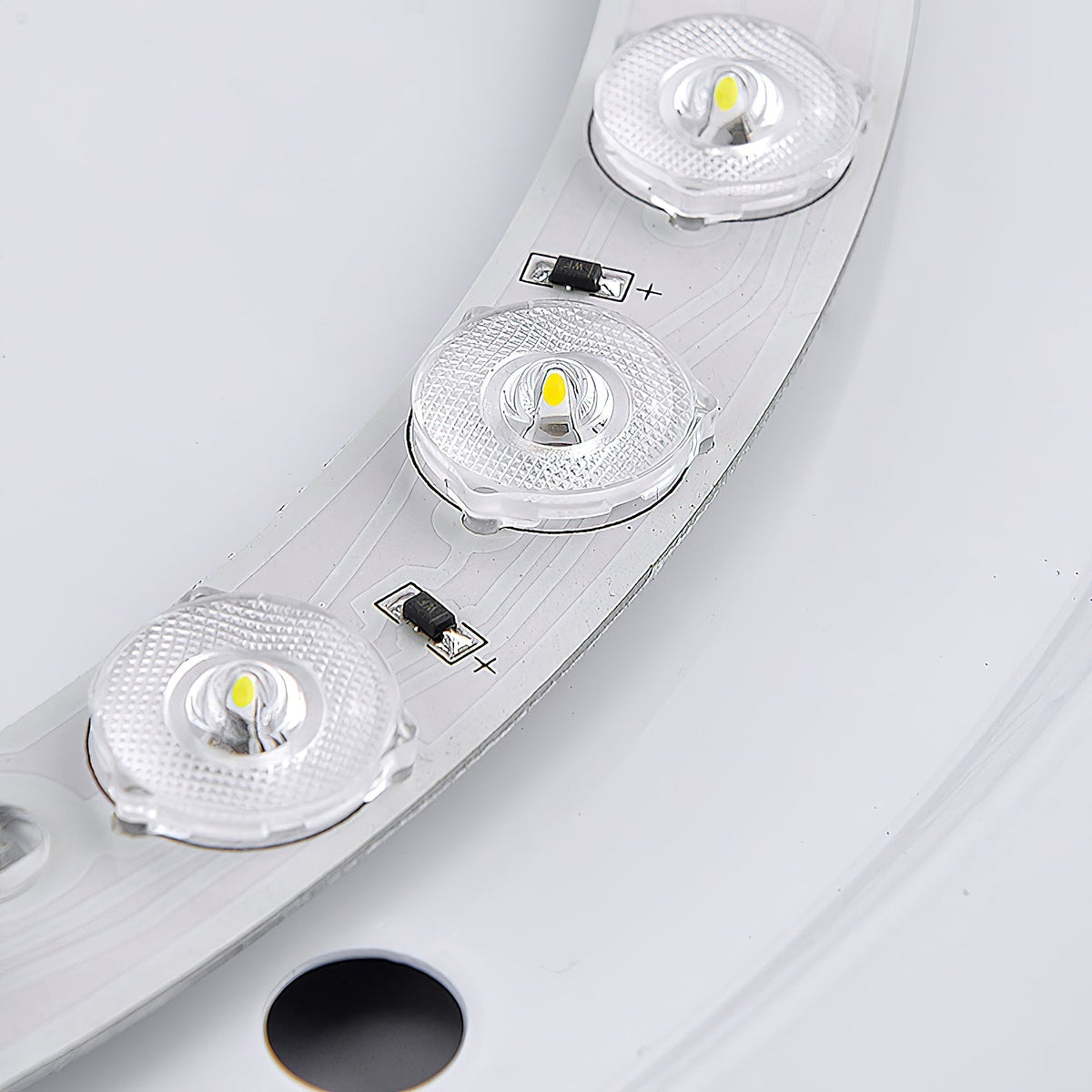 Ronde plafondlamp met glazen kap metalen armatuur LED verlichtingselement 30 40 50cm interieurverlichting | Sulvida