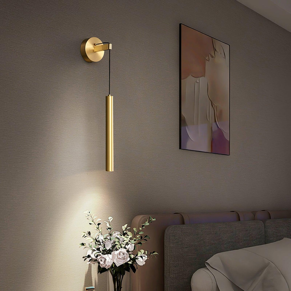 Minimalistische Wandlamp Messing of Zwart 60cm LED Geïntegreerd Strak Design Lijnverlichting Interieur | Sulvida