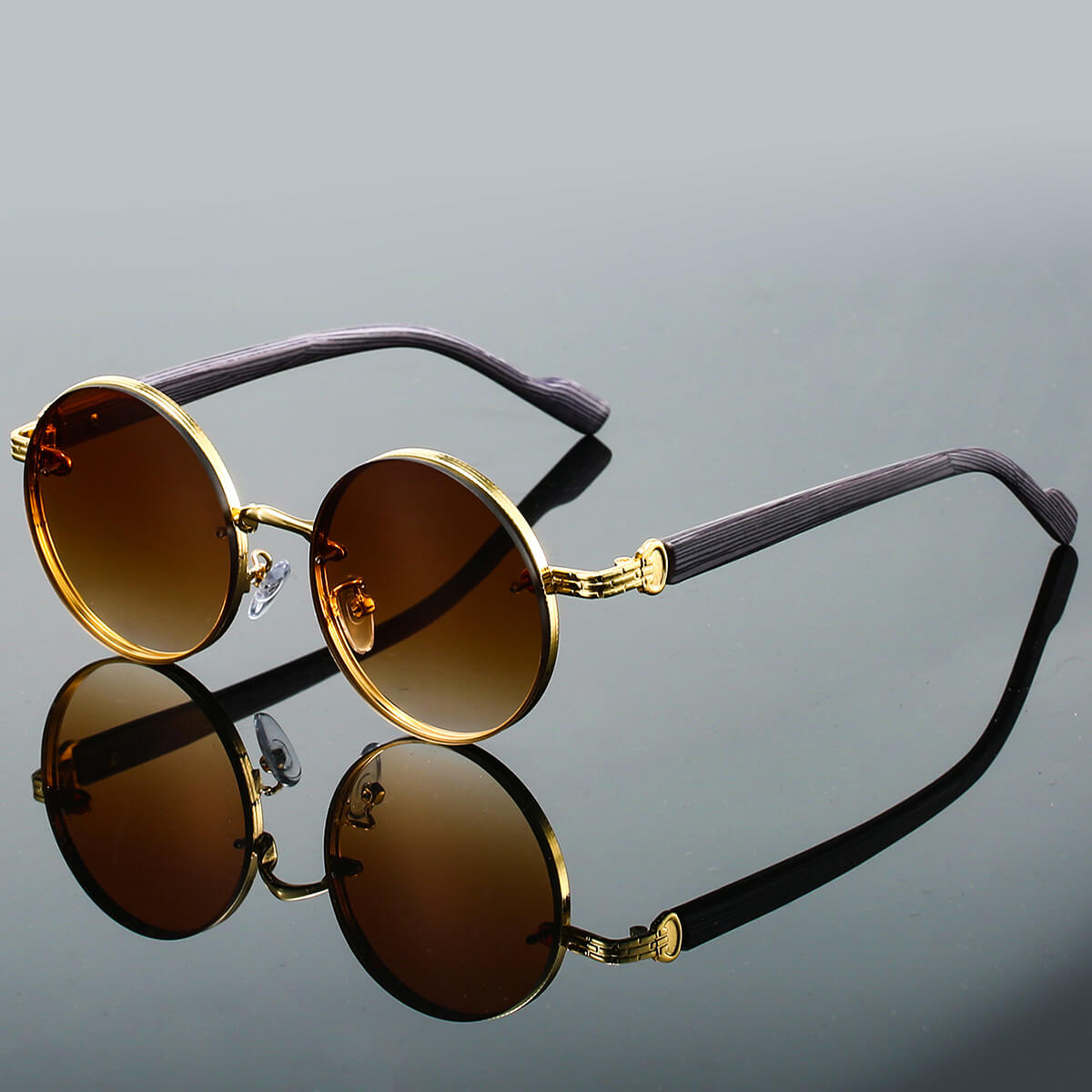 Ronde Retro Zonnebril met UV400 Bescherming Metalen Frame Vintage Stijl Unisex Zonnebril voor Dames en Heren | Sulvida