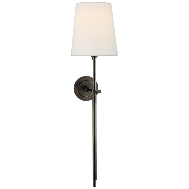 Wandlamp Messing met Stoffen Kap - Modern Minimalistisch Design - 1 of 2 Lichtpunten - Lampenfitting E27 | Sulvida