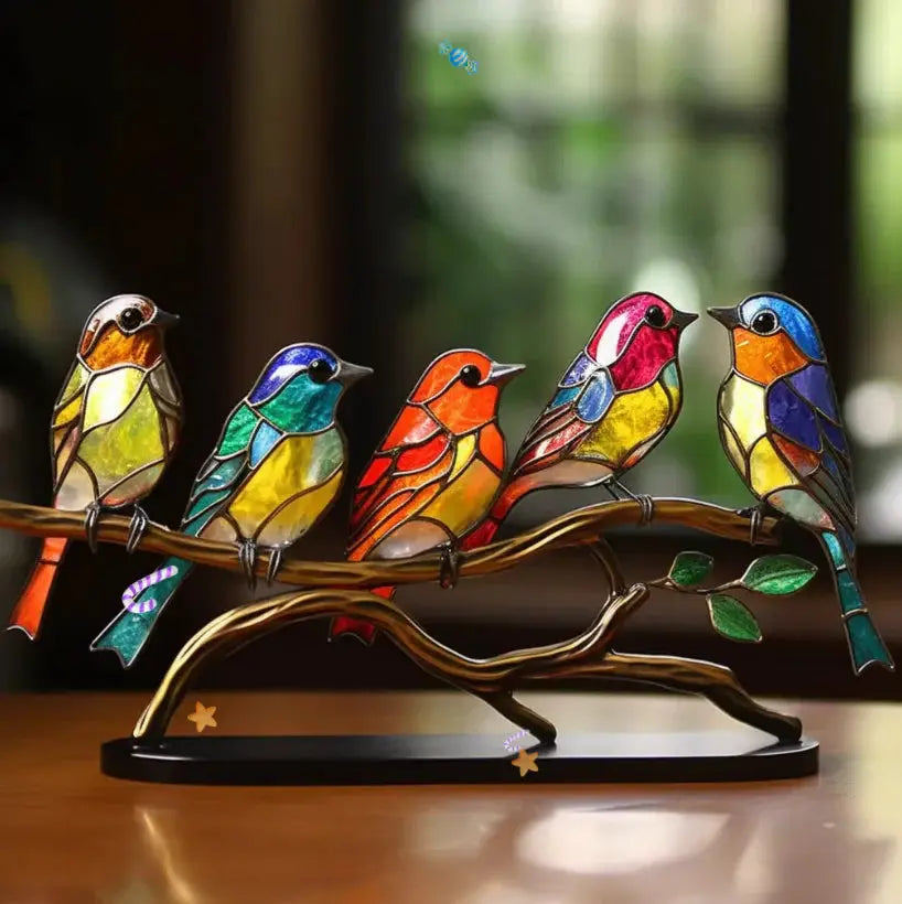 Vogel Raamsticker Set Decoratieve Zonlicht Reflecterende Vogels Glas Ornament Kleurrijk Raamdecoratie Woonkamer Slaapkamer Cadeau | Sulvida