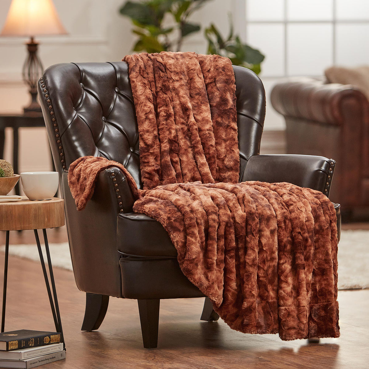 Dubbelzijdige Wolfsprint Woonplaid Extra Groot Zacht Kunstbont Fleece Deken Decoratief Warm Luxe Sofa | Sulvida